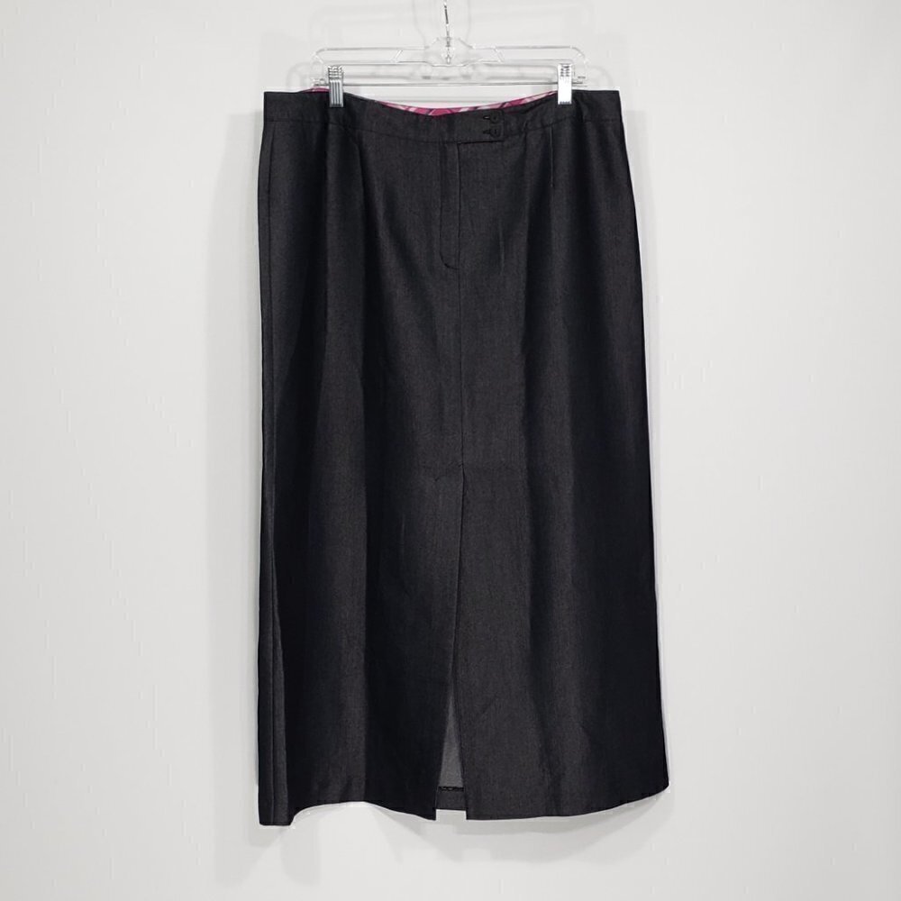 Norton McNaughton  Blue Rayon/Polyester Blend A-Line Skirt Size 16